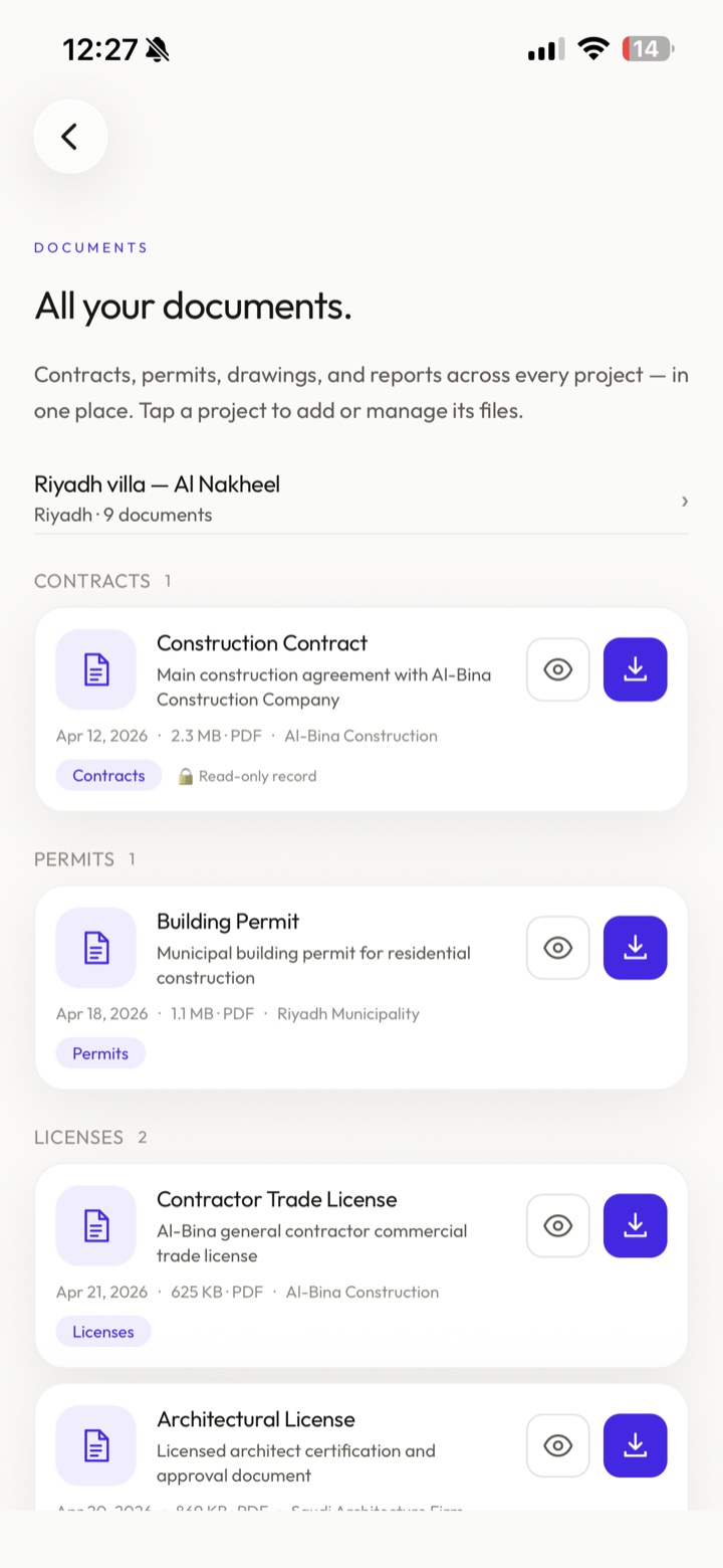 Ertah app: all project documents